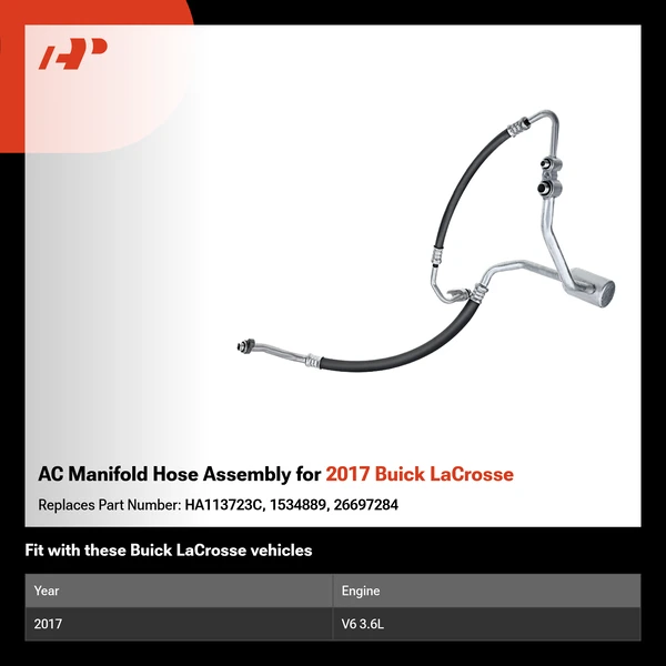AC Manifold Hose Assembly for 2017 Buick LaCrosse