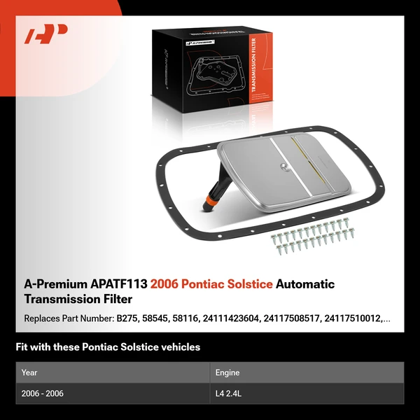 A-Premium APATF113 2006 Pontiac Solstice Automatic Transmission Filter