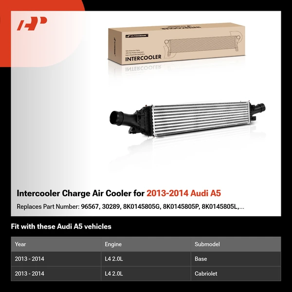 Intercooler Charge Air Cooler for 2013-2014 Audi A5