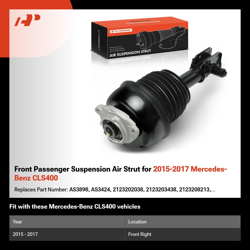 Front Passenger Suspension Air Strut for 2015-2017 Mercedes-Benz CLS400