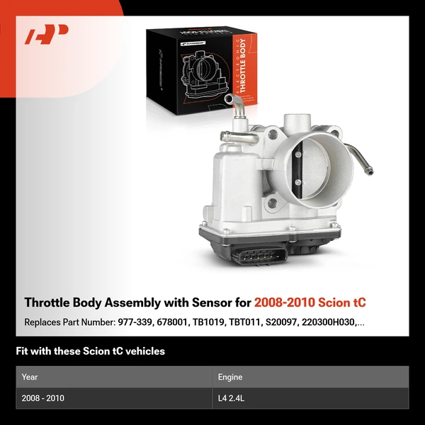 Throttle Body Assembly with Sensor for 2008-2010 Scion tC