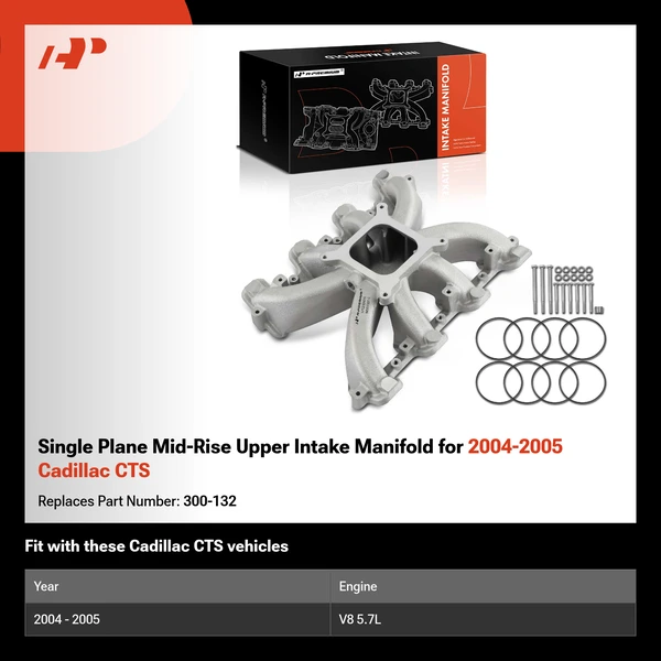 Single Plane Mid-Rise Upper Intake Manifold for 2004-2005 Cadillac CTS