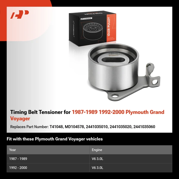 Timing Belt Tensioner for 1987-1989 1992-2000 Plymouth Grand Voyager