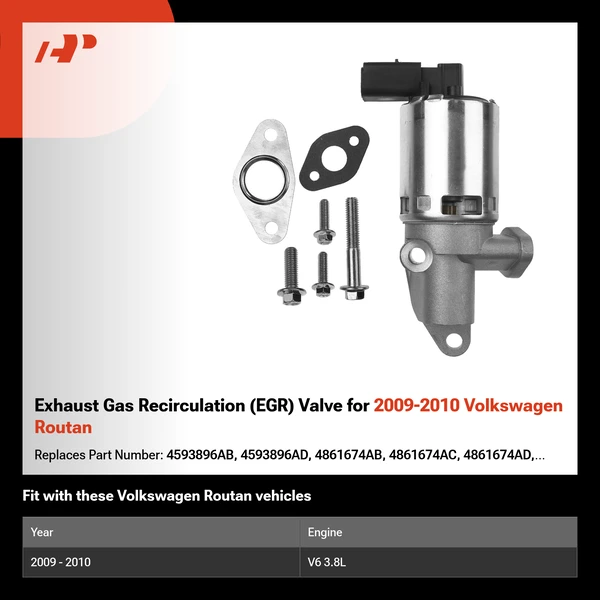 Exhaust Gas Recirculation (EGR) Valve for 2009-2010 Volkswagen Routan