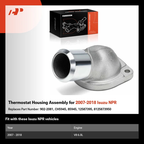 Thermostat Housing Assembly for 2007-2018 Isuzu NPR