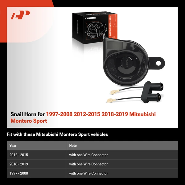 Snail Horn for 1997-2008 2012-2015 2018-2019 Mitsubishi Montero Sport
