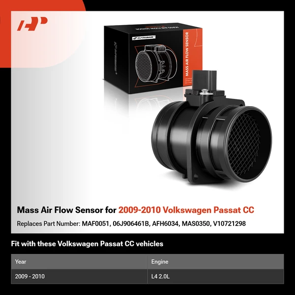 Mass Air Flow Sensor for 2009-2010 Volkswagen Passat CC