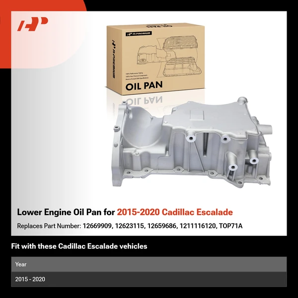 Lower Engine Oil Pan for 2015-2020 Cadillac Escalade