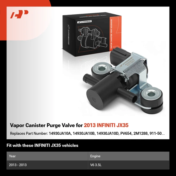 Vapor Canister Purge Valve for 2013 INFINITI JX35
