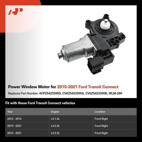 Power Window Motor for 2015-2021 Ford Transit Connect