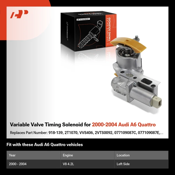 Variable Valve Timing Solenoid for 2000-2004 Audi A6 Quattro
