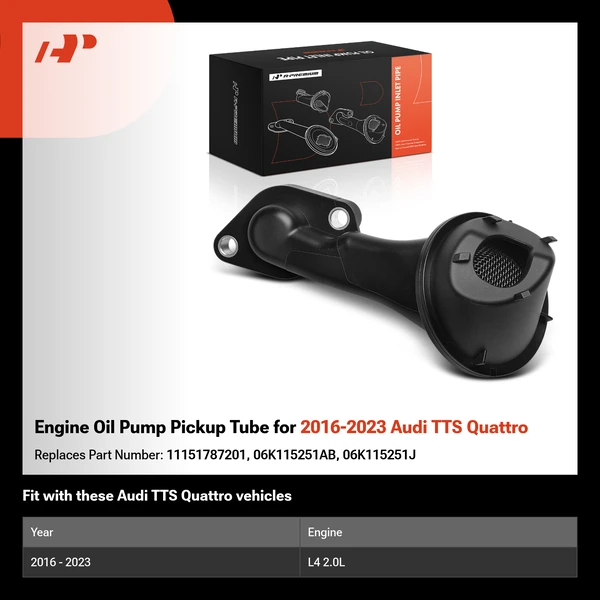 Engine Oil Pump Pickup Tube for 2016-2023 Audi TTS Quattro