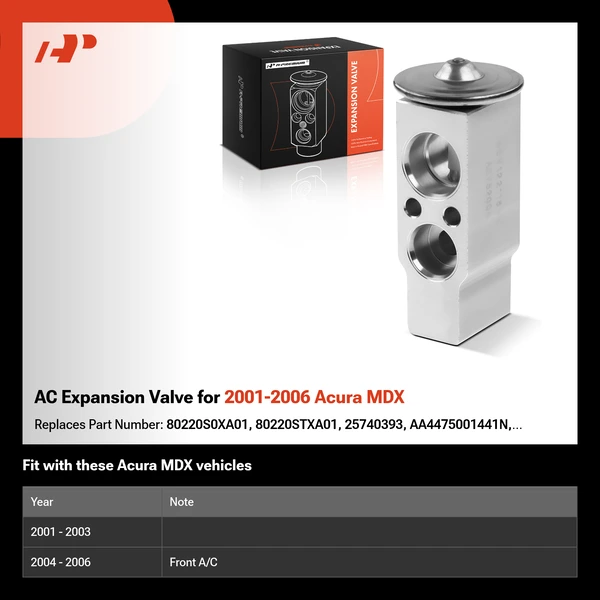 AC Expansion Valve for 2001-2006 Acura MDX