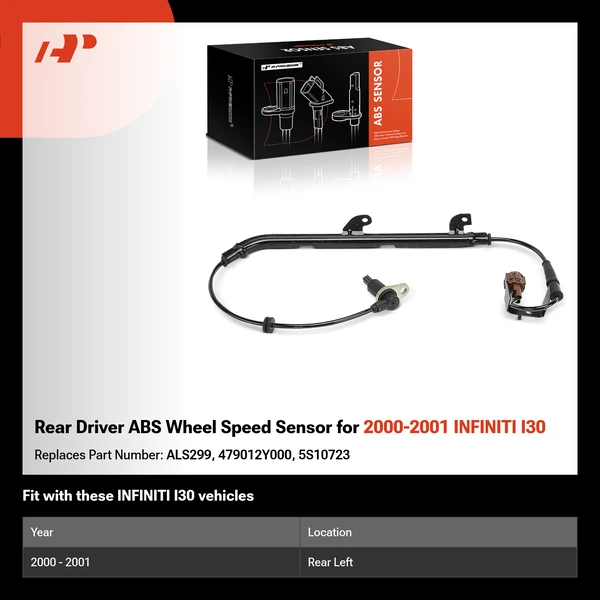 Rear Driver ABS Wheel Speed Sensor for 2000-2001 INFINITI I30