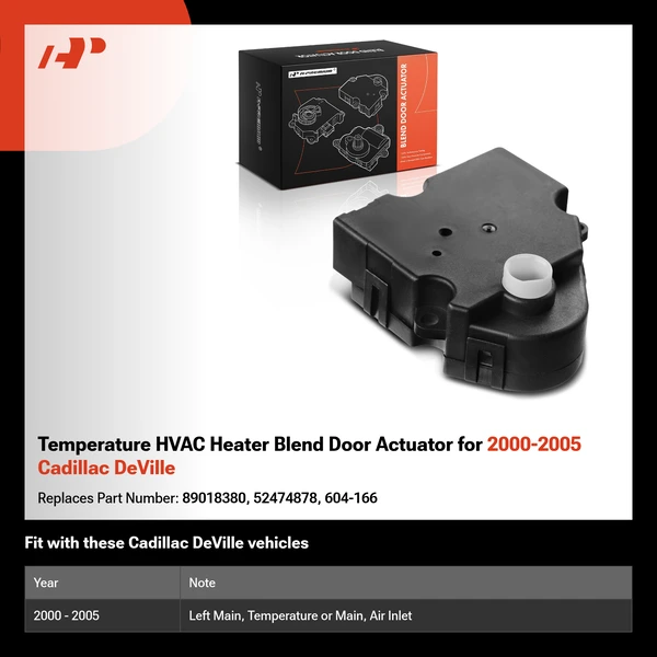 Temperature HVAC Heater Blend Door Actuator for 2000-2005 Cadillac DeVille