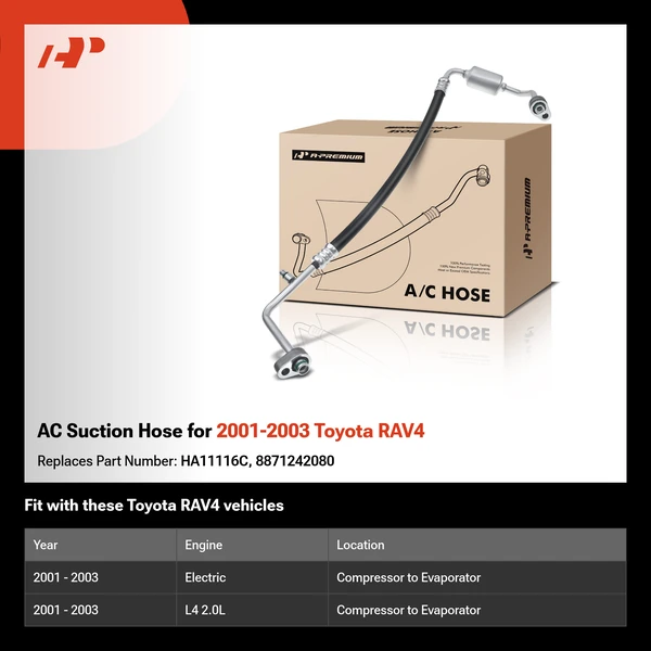AC Suction Hose for 2001-2003 Toyota RAV4