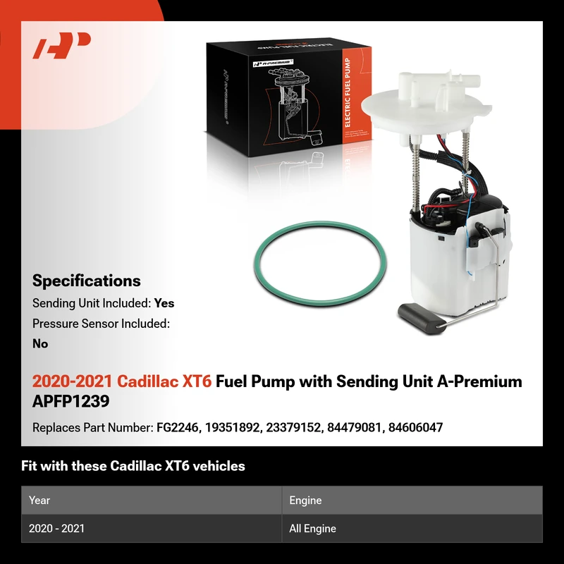 2020-2021 Cadillac XT6 Fuel Pump with Sending Unit A-Premium APFP1239
