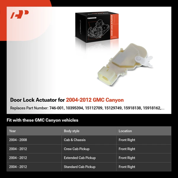 Door Lock Actuator for 2004-2012 GMC Canyon
