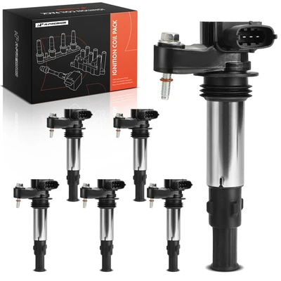 6 Pcs Ignition Coils with 4 Pins