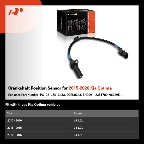Crankshaft Position Sensor for 2015-2020 Kia Optima