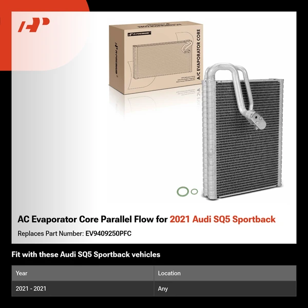 AC Evaporator Core Parallel Flow for 2021 Audi SQ5 Sportback
