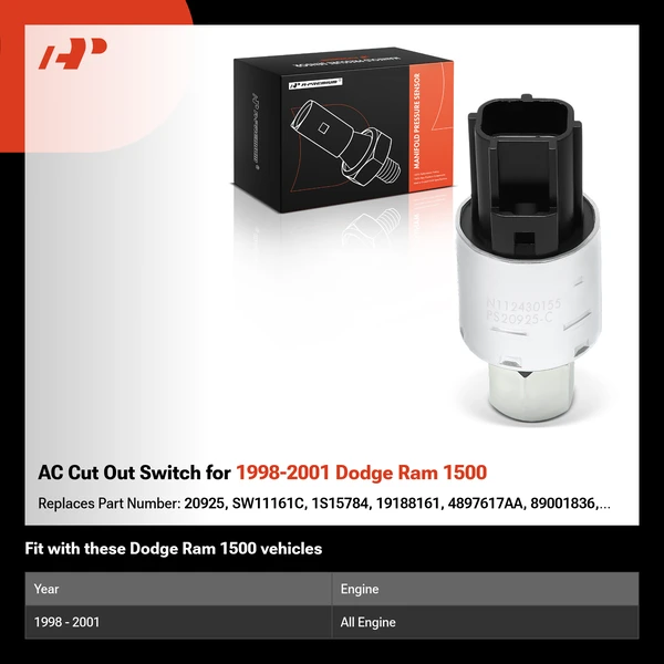 AC Cut Out Switch for 1998-2001 Dodge Ram 1500