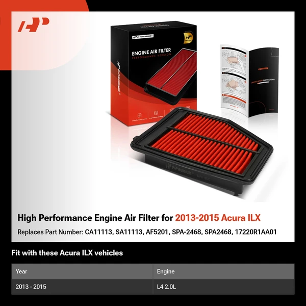 High Performance Engine Air Filter for 2013-2015 Acura ILX