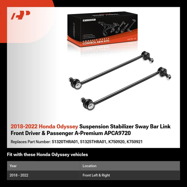 2018-2022 Honda Odyssey Suspension Stabilizer Sway Bar Link Front Driver & Passenger A-Premium APCA9720