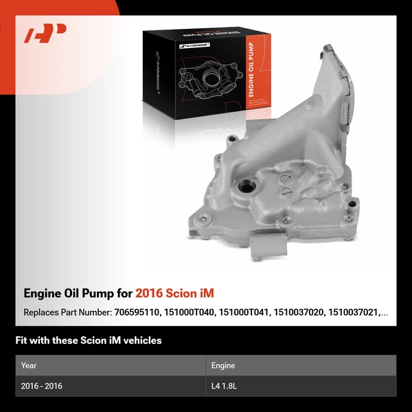 Engine Oil Pump for 2016 Scion iM