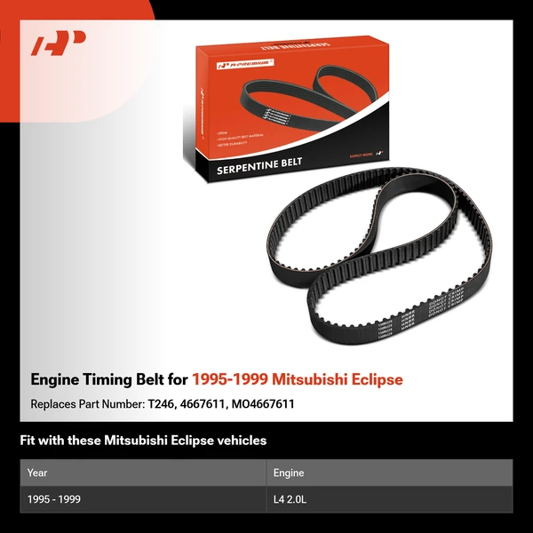 Engine Timing Belt for 1995-1999 Mitsubishi Eclipse
