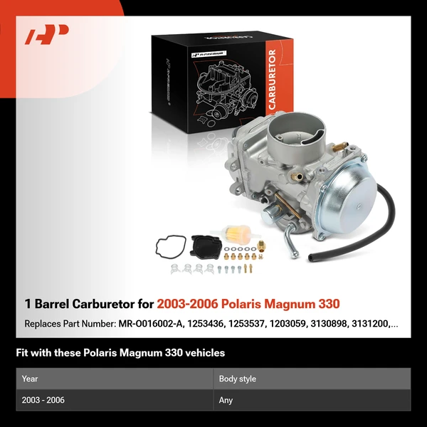 1 Barrel Carburetor for 2003-2006 Polaris Magnum 330