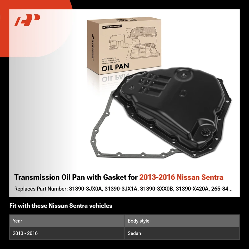 Transmission Oil Pan with Gasket for 2013-2016 Nissan Sentra