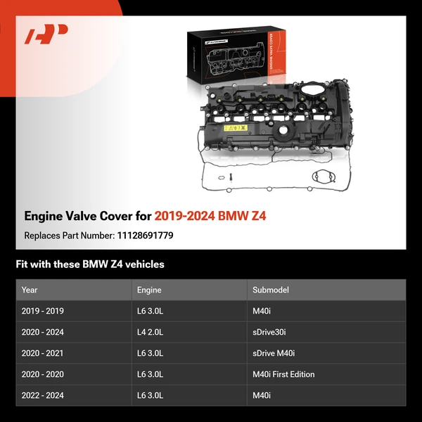 Engine Valve Cover for 2019-2024 BMW Z4