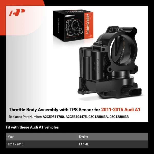 Throttle Body Assembly with TPS Sensor for 2011-2015 Audi A1
