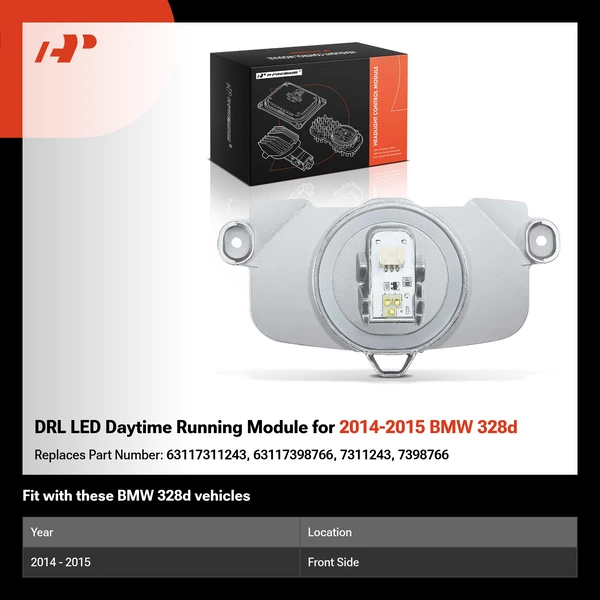 DRL LED Daytime Running Module for 2014-2015 BMW 328d