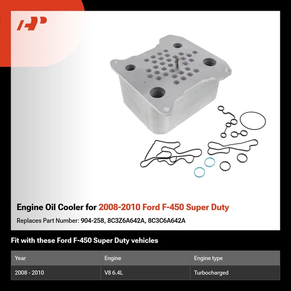 Engine Oil Cooler for 2008-2010 Ford F-450 Super Duty