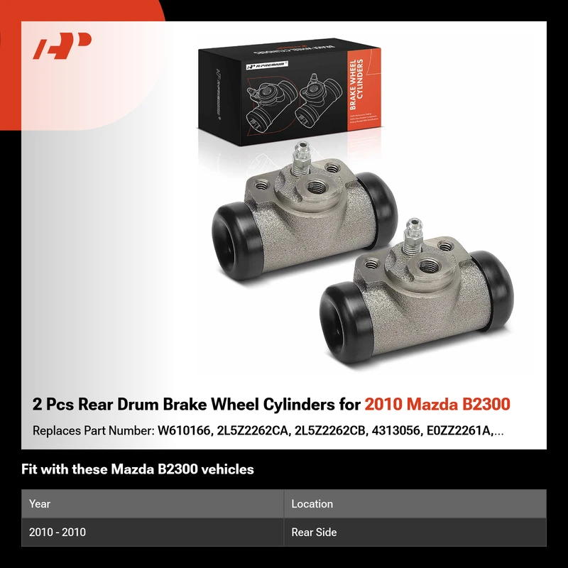 2 Pcs Rear Drum Brake Wheel Cylinders for 2010 Mazda B2300