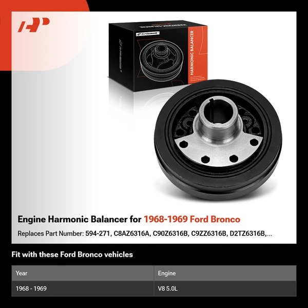 Engine Harmonic Balancer for 1968-1969 Ford Bronco