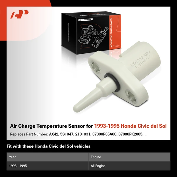 Air Charge Temperature Sensor for 1993-1995 Honda Civic del Sol