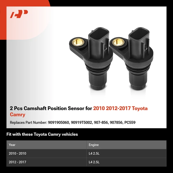 2 Pcs Camshaft Position Sensor for 2010 2012-2017 Toyota Camry
