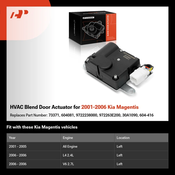 HVAC Blend Door Actuator for 2001-2006 Kia Magentis