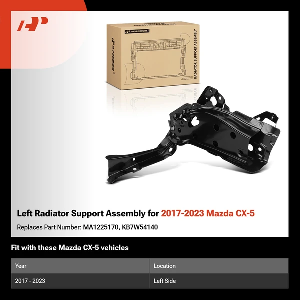 Left Radiator Support Assembly for 2017-2023 Mazda CX-5