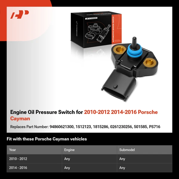 Engine Oil Pressure Switch for 2010-2012 2014-2016 Porsche Cayman