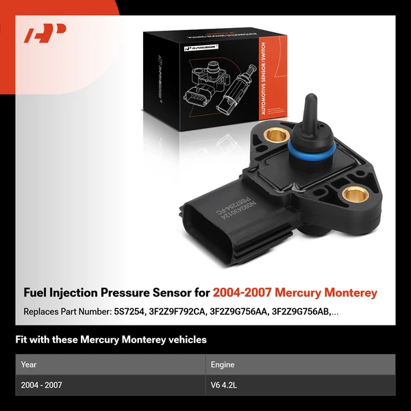 Fuel Injection Pressure Sensor for 2004-2007 Mercury Monterey