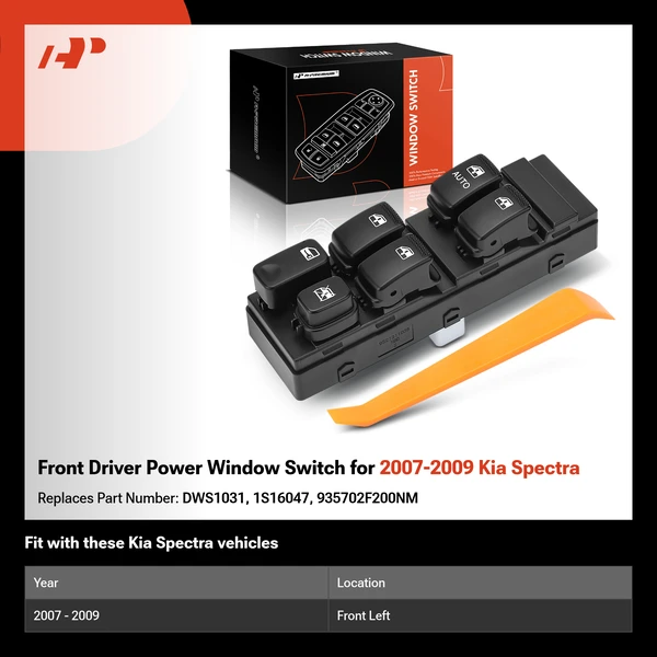 Front Driver Power Window Switch for 2007-2009 Kia Spectra