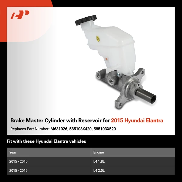 Brake Master Cylinder with Reservoir for 2015 Hyundai Elantra