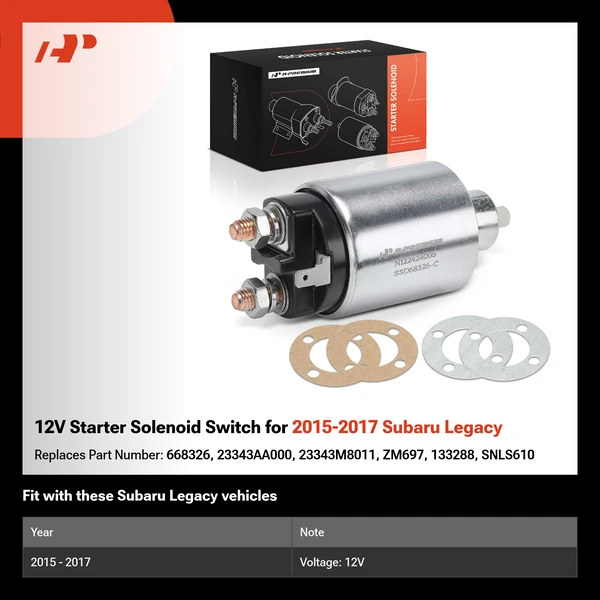 12V Starter Solenoid Switch for 2015-2017 Subaru Legacy