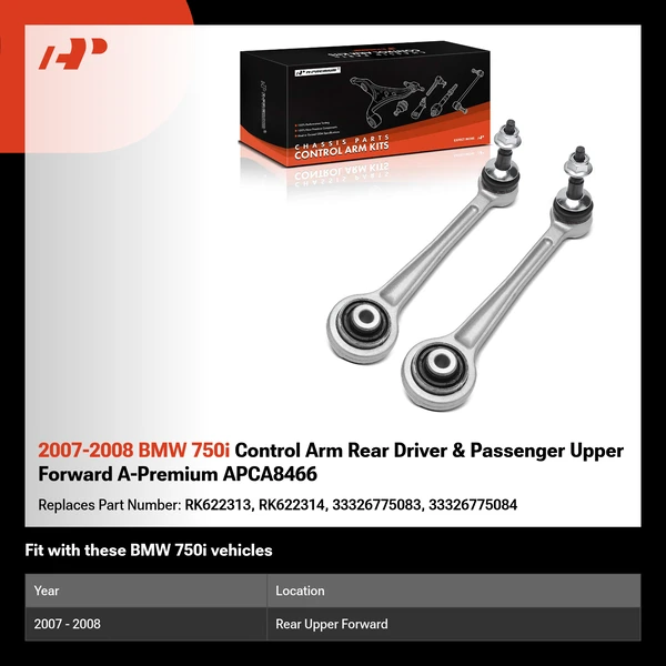 2007-2008 BMW 750i Control Arm Rear Driver & Passenger Upper Forward A-Premium APCA8466