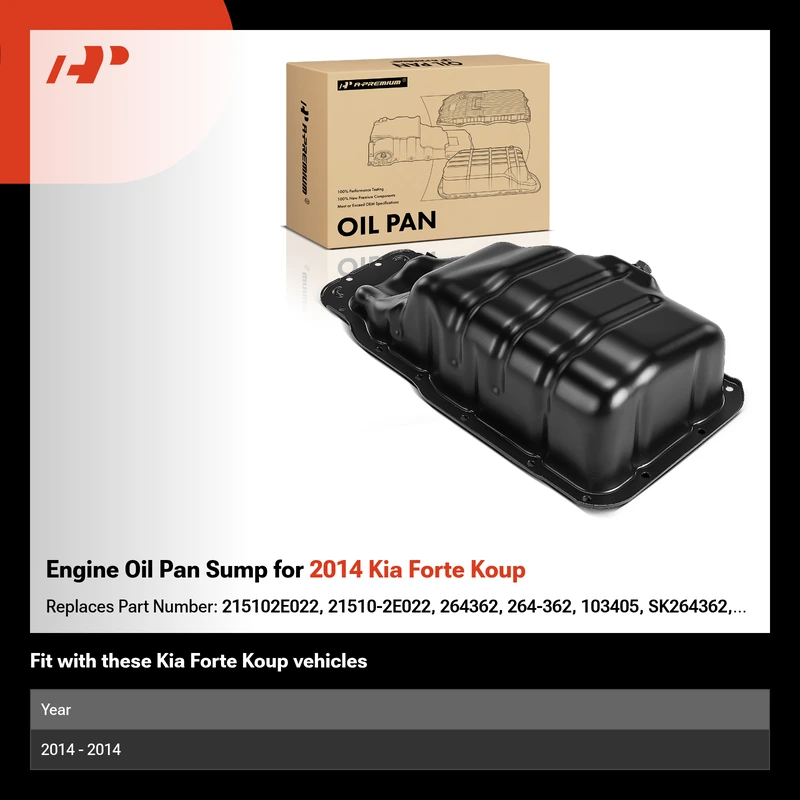 Engine Oil Pan Sump for 2014 Kia Forte Koup