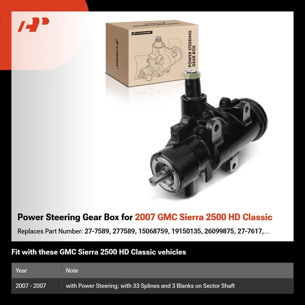 Power Steering Gear Box for 2007 GMC Sierra 2500 HD Classic